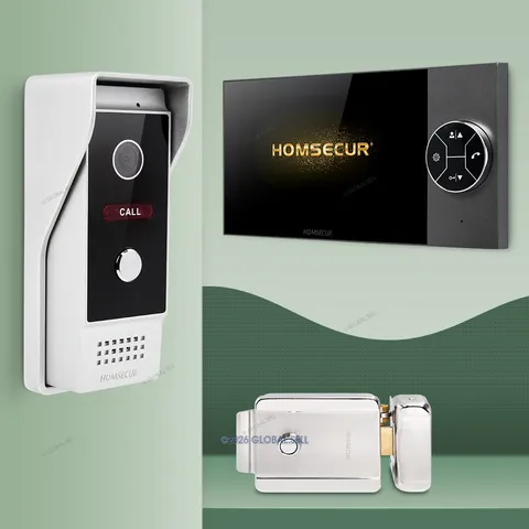 HOMSECUR 7" 4 Wire HD Video Door Phone Call Intercom IR Camera Night Vision