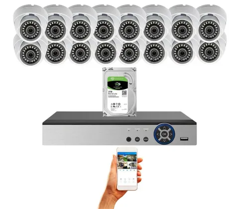Evertech 16 Channel HD Security CCTV Camera System 2TB Hard Drive Storage