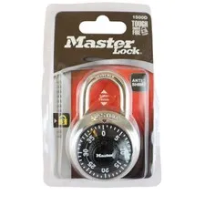 Master Lock Combination Lock 1500 D 3/4 in Tough Under Fire Anti Shim Black New