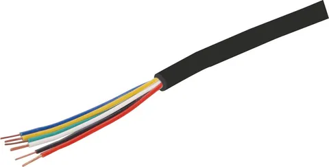 14/0.20 Black 6 Core Security Cable 100m