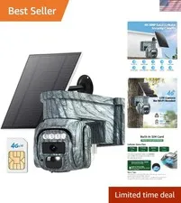 Wireless Outdoor 4G LTE Security Camera with Robust Night Vision & Motion Alerts