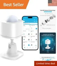 Wireless Smart Motion Sensor - 180ft Bluetooth Range for Home Automation