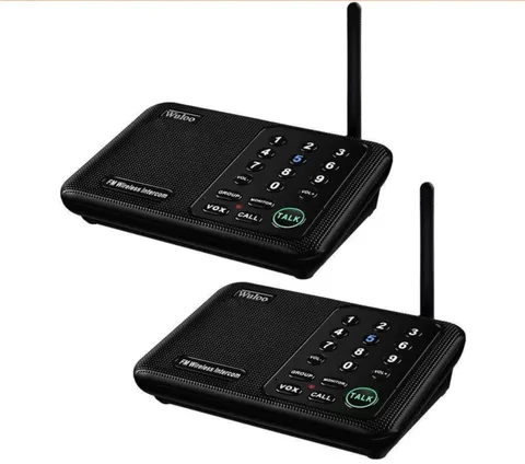 Wuloo Intercoms Wireless for Home 1 Mile 5280 Feet Range 10 Channel Wireless