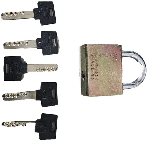 Mul-T-Lock #10 C Series Padlock 1-1/4" Clearence 006 KEYWAY NO CARD With 5 Keys