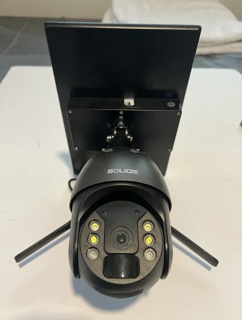Soliom W4G PTZ 4G Wireless Solar Outdoor Camera 1080p Night Vision Alexa Black