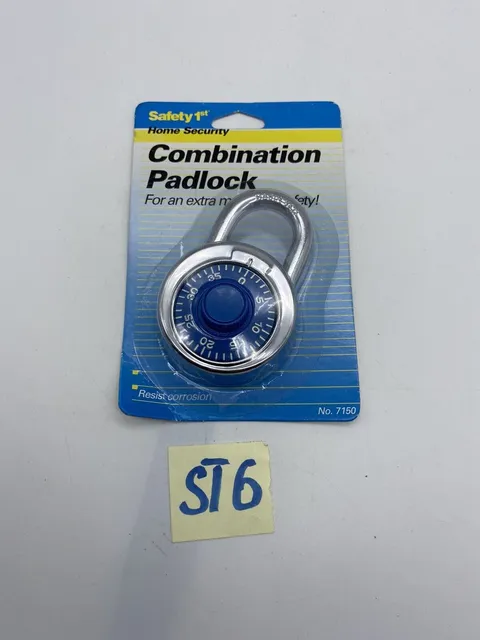 Brand New/Sealed #7150 Stainless Steel Combination Padlock Safety 1st