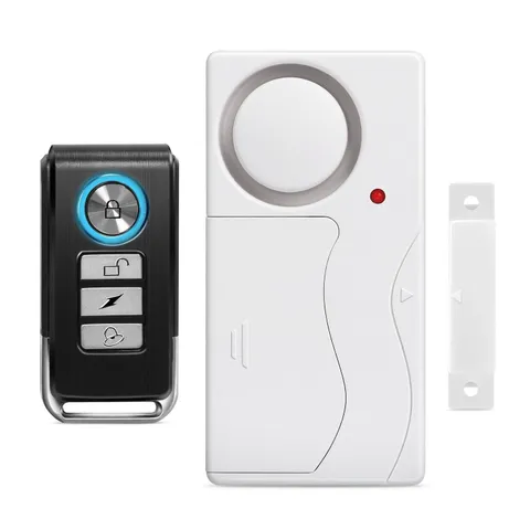 Wireless Magnetic Sensor Door Window Burglar Alarm with Remote Control Home Shop