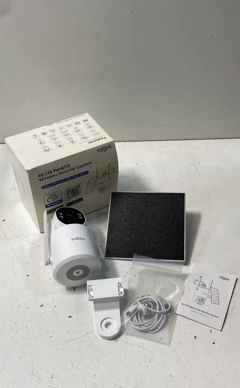 Eljget 4G LTE Pan & Tilt Wireless Solar Security Camera For Parts Not Tested