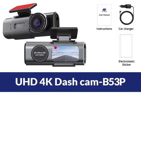 Dash Cam 4K UHD Recording Car Camera DVR Night Vision Video Recorder Built-In Wi
