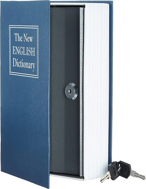 Portable Diversion Book Safe, Secret Hidden Lock Box with Key Lock for Valuables