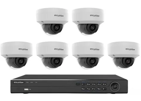 LaView 6-Camera Home Security System Bundle - 4TB Storage&Wi-Fi Workaround Kit 