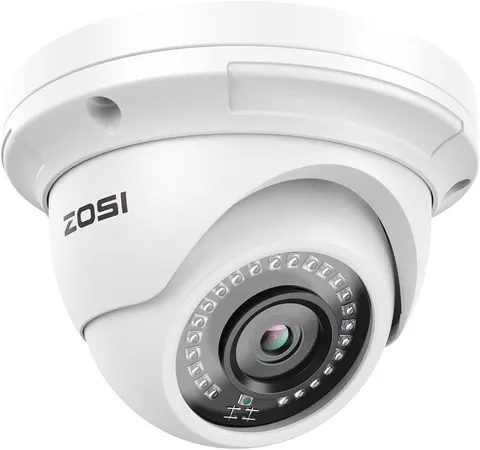 ZOSI 5MP 3K PoE Security Add-on Camera 80ft Day Night Vision Motion Alert IP Cam
