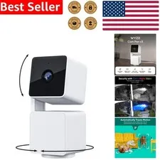 Pan/Tilt Wi-Fi Camera Cam Pan v3 Outdoor 1080p Color Night Vision Alexa Google