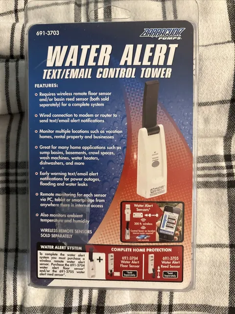 New Barracuda Water Detector Text Email Control Tower 691-3703