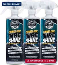 Chemical Guys ShineLogic Tire Shine 3-Pack, Deep Wet Black Shine, Safe for Cars,
