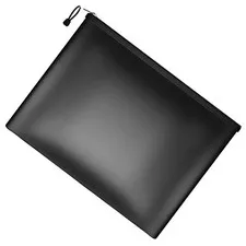 Black Fireproof Waterproof Document Bags Envelope File Folder Cash Pouch