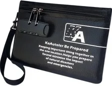 Small Fireproof Bag With Lock Waterproof Money Pouch For Cash Jewelry Valuables