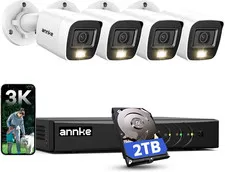 8CH 3K Security Camera System with Audio/Mic, 8 Channel Surveillance AI DVR and
