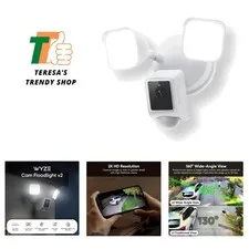 Smart 2800 Lumen Surveillance Floodlight Camera | Alexa Compatible &