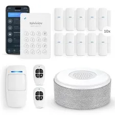 tolviviov Alarm System for Home Security, Door Alarm Systems, App Alerts, 15P...