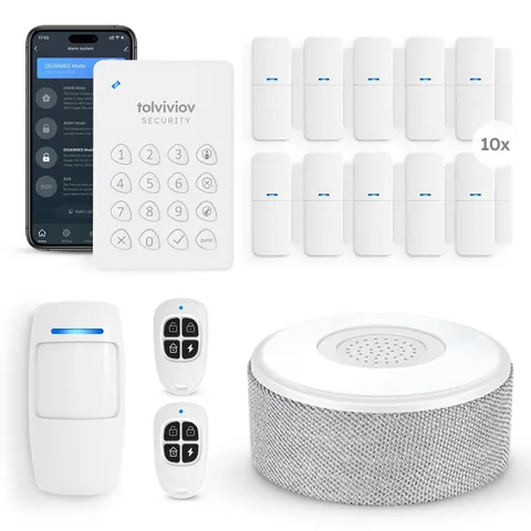 tolviviov Alarm System for Home Security, Door Alarm Systems, App Alerts, 15P...