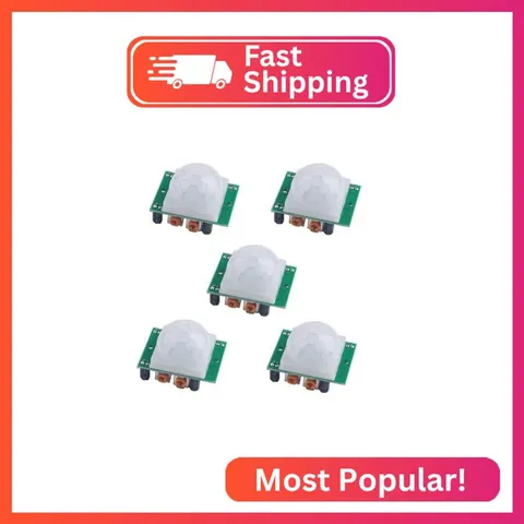 Stemedu 5pcs HC-SR501 PIR Infrared Motion Sensor Human Body IR Movement Detector