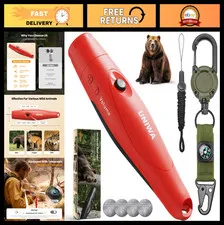 Loud 125dB Safety Alarm with Compass & Hook - Compact One-Button for Camping, Hi