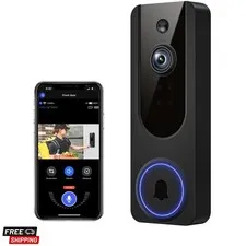 1080p WiFi Video Doorbell Camera Wireless, Battery Powered, AI Human and Moti...
