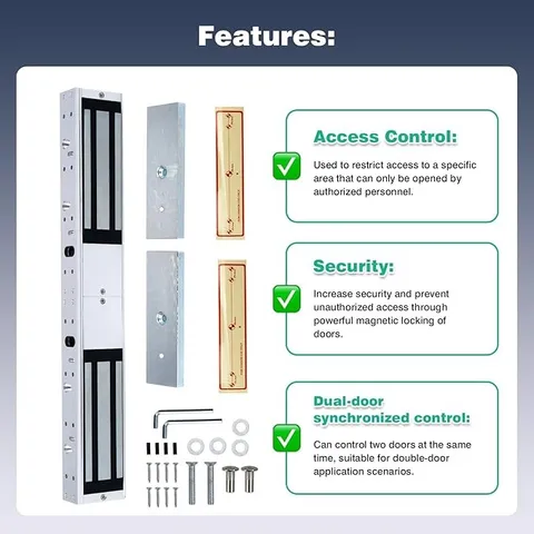 1200Lbs Waterproof Magnetic Lock Fail Safe For Double Door Access Control