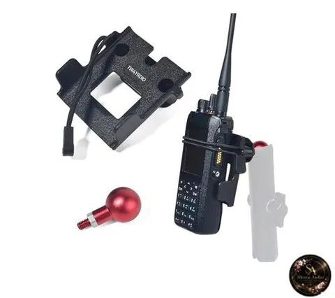 TWAYRDIO Radio Holder Handheld Radio Hook with 25.4mm/1-inch Ball Compatible
