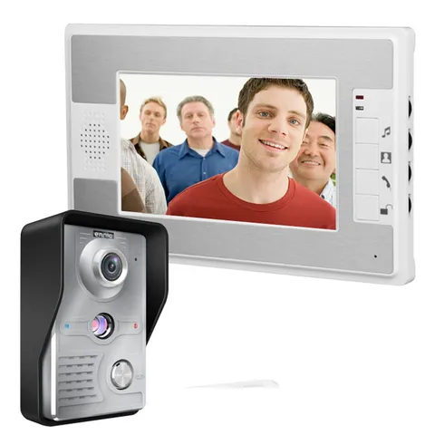 Wired Door Phone Doorbell Touch Key 7" Lcd Video With Ir Camera Home Security AE