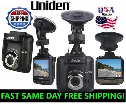 Uniden Dash Cam 1080P Car Truck Dashboard Camera GPS RED LIGHT SPEED ALERT MOUNT