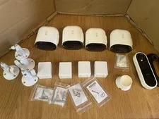 Arlo Pro 3 VMC4040P Wireless Cameras & Doorbell Lot 4 WiFi Indoor Outdoor