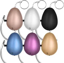 6 Pack Safe Sound Personal Alarm 140DB Keychain w/ LED Light Emergency Safety
