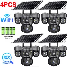 Solar Battery Powered Wireless WiFi Outdoor Pan/Tilt Security Camera System