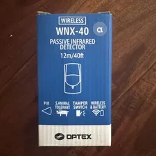 New Optex WNX-40 Wireless Passive Infrared Detector  / Connect+