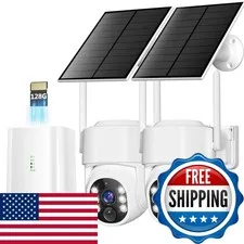 Vivideye T-KL34W2-W44J 2 Cam-Kit 4MP Solar WiFi Camera 128GB Color Night Vision