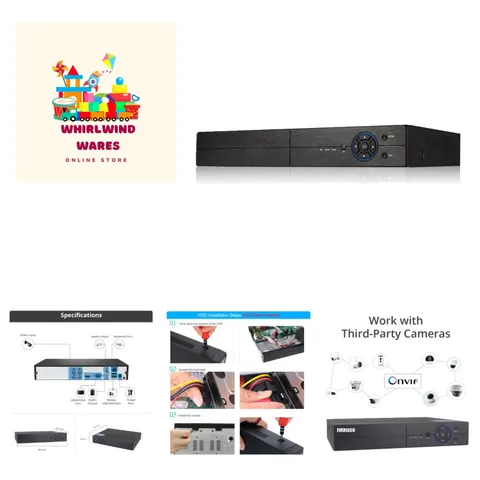4CH 1080P 5-in-1 HD Analog Hybrid DVR&NVR Supports Up to 5MP  Camera+2MP AHD/...