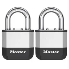 Master Lock Elite Padlock 51mm KA Twin Pack