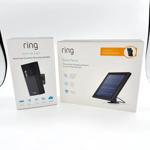 NIB Ring STICK UP CAM Wireless Outdoor Security Camera & Solar Panel 2W 5V