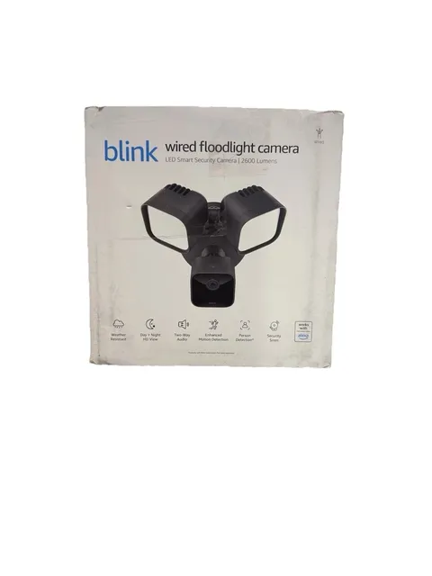 Blink Wired Outdoor Floodlight Camera - Black (B0B5VGZTXH)