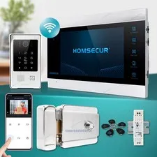 HOMSECUR Smart Video Doorbell Apartment Intercom System With HD Monitor And Lock