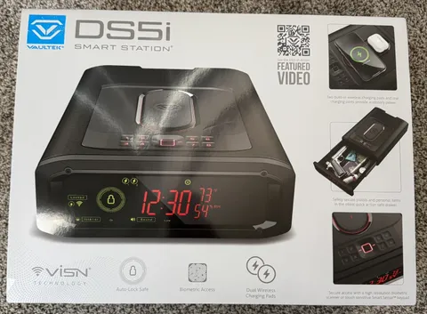 VAULTEK DS5I Smart Station Biometric Smart Safe w/ Dual Wireless Phone Charger 