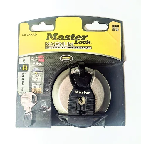 Magnum Master Lock M50XKAD Shrouded Padlock 3" Round Keyway Cover 
