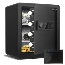 Safe Box Steel Security Lock Backlit Touch Keypad Dual Alarm LED 12.6"D