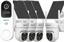 Vicohome 2K AI Video Doorbell &Solar Security Camera Wireless Outdoor, Color Nig