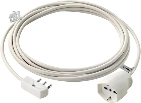 Vimar Universal Electric Extension 5m White 16A Flat Plug Space Saving 3680W