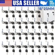 Cam Lock Door Barrel Drawer Cabinet W/ Key For Mail Box Locker Cupboard 25MM Lot