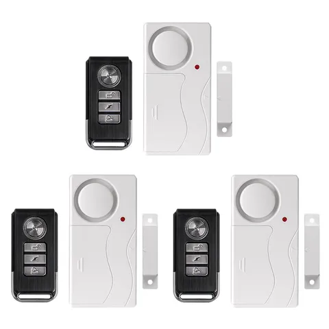 3 Magnetic Wireless Window Door Entry Burglar Security System Alarm Remote Ctr.