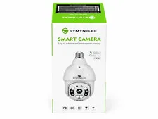 SYMYNELEC P4 2K Wi‑Fi IP Light Bulb Camera, Motion Detect, Alexa/Google
